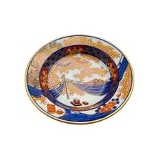 Japanische Imari Schale handbemalt mit Golddekor – Arita Porzellan Ø 16 cm – um
