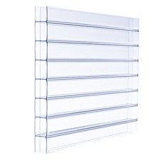 Doppelstegplatten Stegplatten 16 mm klar 3 fach Struktur Polycarbonat HAGELFEST 