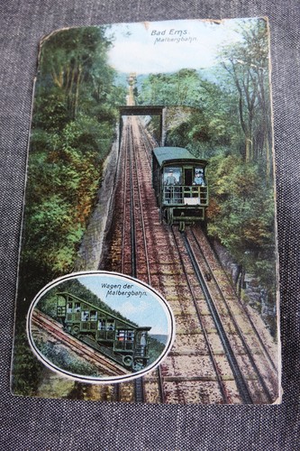 Antike bad ems malbergbahn - ak,