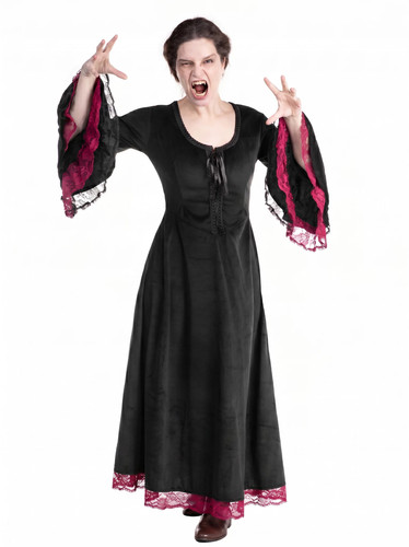 Vampirkleid mit spitze - vampirkleid,