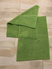 2x Miomare Mikrofaser Vorleger Badvorleger Bettvorleger grün 90 x 60 cm