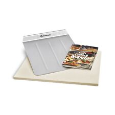 BURNHARD Universal Pizzastein rechteckig inkl. Pizzaschieber 45 x 35 x 1,5 cm