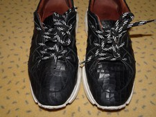 MJUS Sneaker Leder schwarz Krokoprägung Gr. 38