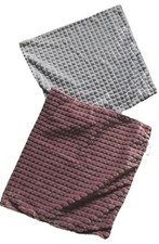 Kissenbezug Kissenhülle weicher Plüsch Rauten Grau Altrosa 2 Stück 47x46