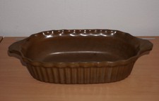 GERZIT Auflaufform oval braun