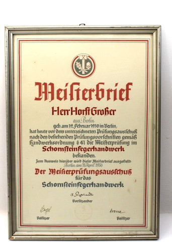 Alter meisterbrief d - meisterbrief,