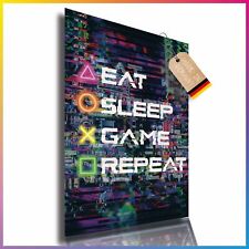 Poster Gamer "Eat Sleep Game