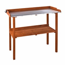 Pflanztisch Pflanzentisch Gärtnertisch Blumentisch 103x48x96 Massiv-Holz Antik