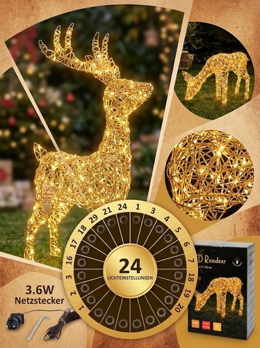 Led rentier weihnachtsdeko - led,