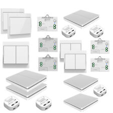 Funkschalter Set batterielos Funk-Wandschalter Funkempfänger Lichtschalter 230V