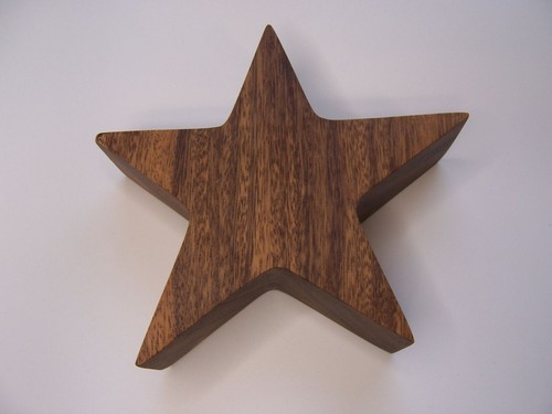 Holzstern 15x4cm tischdeko - holzstern,