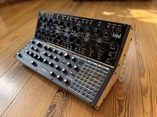 Two tier desktop synth - desktop, stand