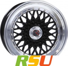 R-Style Wheels RS01 black horn polished 8x15" ET25 LK4 100 ML 73.1 Alufelgen ...