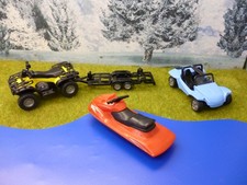 SIKU 2314 / 1057 Quad mit Jet-Ski und Strandbuggy Freizeit Spaß Set OVP 1:50/55