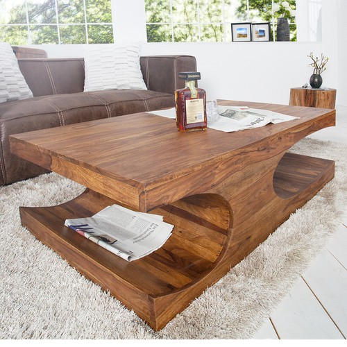 Massivholz couchtisch cubus - couchtisch,