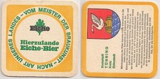 Eiche-Bier, Kiel - alter Bierdeckel / Bierfilz "Kreisstadt Tönning"