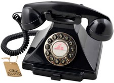 GPO Retro Carrington Analog Telefon Schwarz Kabelgebunden 12 Tasten Tischgerät