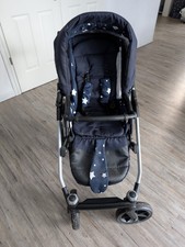 Kinderwagen Babylux Largo Blau Stern mit Buggyaufsatz, baby Autoschale uvm