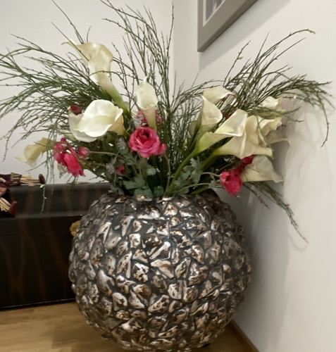 Große runde vase aus - runde,