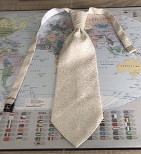 Hochzeitskrawatte Guter Zustand Beige mit Paisleymuster