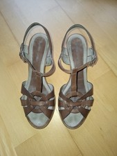 Stylische Sandalen ALBERTO FERMANI Braun Peeptoe Gr.38