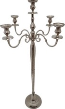 Deko Kerzenständer Kerzenhalter Brush silber 144 cm 5-armig