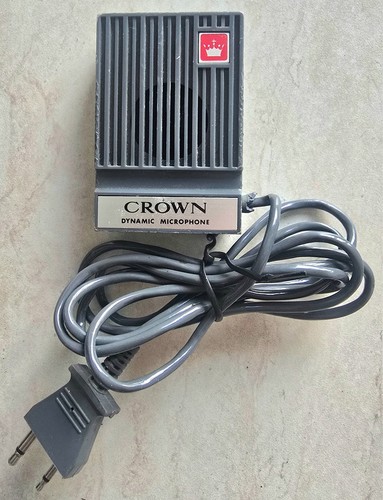 Vintage crown dynamic mikrofon - vintage,