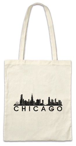 Skyline chicago stofftasche - chicago,