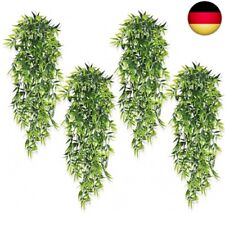 4 Stück Kunstpflanze Hängend Künstliche Hängepflanzen Bambusblätter 80cm Küns