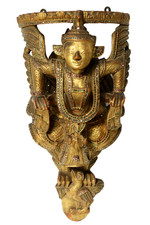 Geschnitzte Kinnara Asiatika