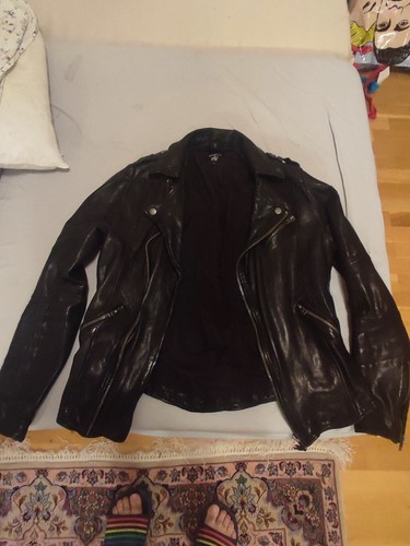 Leder jacke - leder,