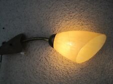 Wandlampe Messing-Schwanenhals Tulpenformglas 50/60erJahre Zugschalter defekt