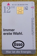 Telefonkarte Deutschl. S 19 von 11.96 Esso - Tiger gebraucht