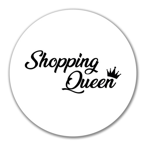 Aufkleber shopping queen 10cm - aufkleber,