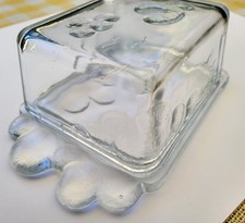 Vintage Butterdose Butterglocke mit Deckel Glas TOP