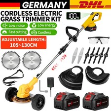 Akku Rasentrimmer Motorsense Freischneider Kantenschneider Faltbar mit 2 Akku