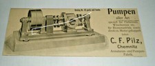 Alte Reklame Pumpenfabrik Pilz Chemnitz um 1920?