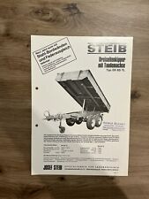 Orig. STEIB Dreiseitenkipper Prospekt Brochure Landmaschinen Traktor Anhänger D5
