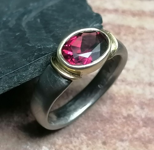 Unikat ring bombierte - ring, schiene