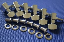 6 Fender Logo Duo - Sonic TUNERS TUNING PEGS Guitar Chrome