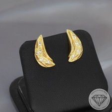 Wert 950 € Brillant Ohrringe (ca. 0,10 carat) 585 14 Karat Gelb Gold xxyy