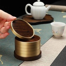 Ebenholz Untersetzer Rund