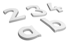 Hausnummern-Metall-weiß