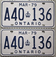 Kanada Nummernschilder Paar /