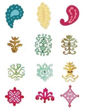 3 Stanzschablonen Paisley