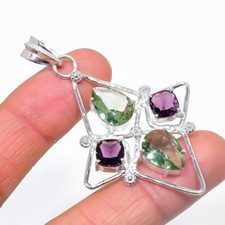 Grüner & lila Amethyst