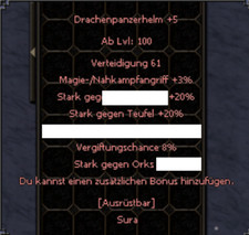 Metin2 Teutonia - Drachenpanzerhelm Teufel/Gift (100er Sura)
