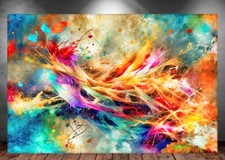 LEINWAND BILDER XXL ABSTRAKT MODERNE KUNST BUNT GRAFFITI WAND POSTER P311