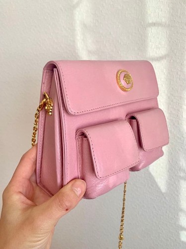 Versace rosa leder - versace,