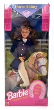 1997 Brunette Horse Riding Barbie Puppe / Reiterin Barbie / Mattel 19268, NrfB
